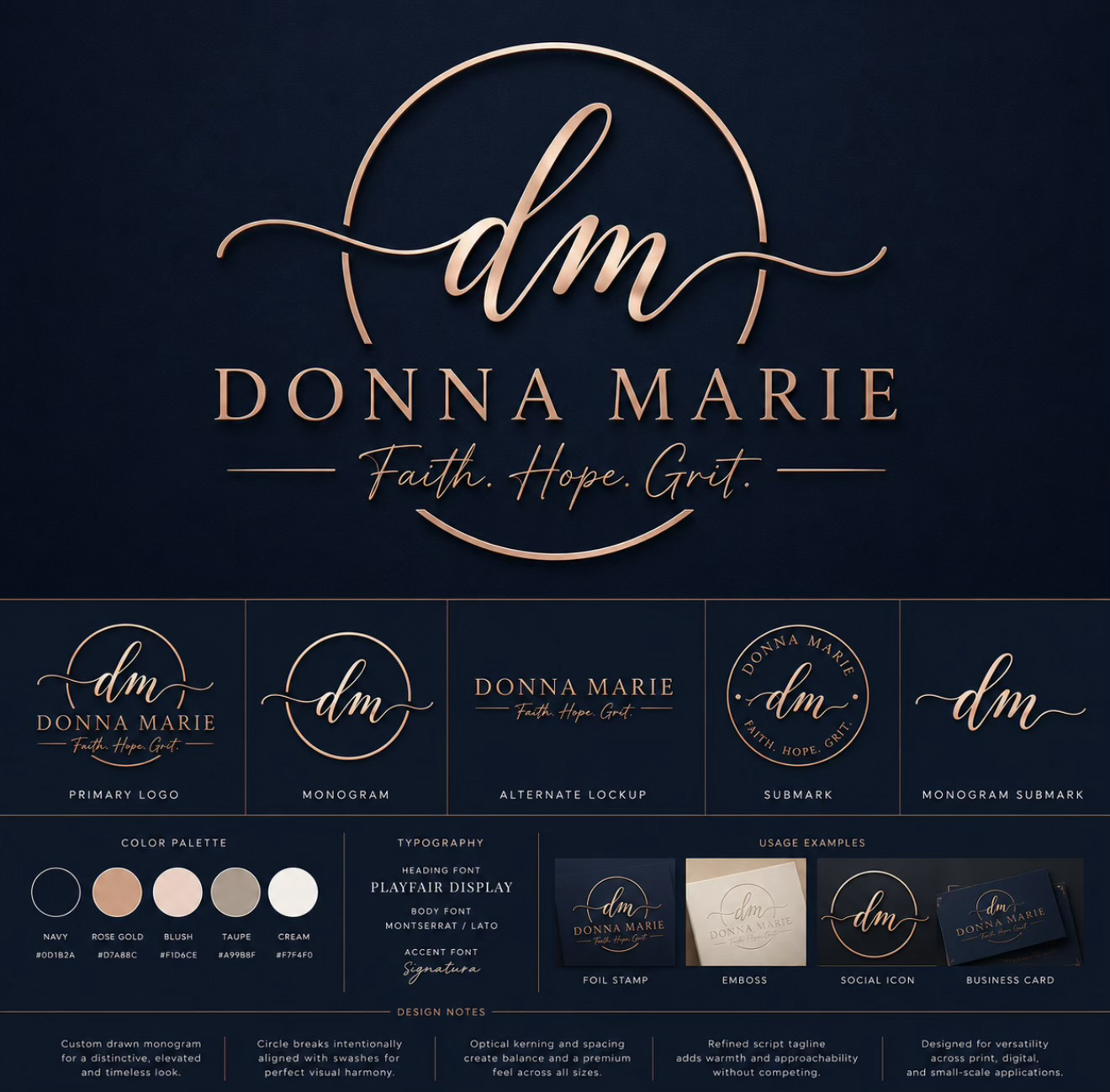 Donna Marie dm monogram